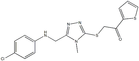 2-({5-[(4-chloroanilino)methyl]-4-methyl-4H-1,2,4-triazol-3-yl}sulfanyl)-1-(2-thienyl)ethanone Structure