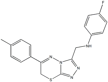 N-(4-fluorophenyl)-N-{[6-(4-methylphenyl)-7H-[1,2,4]triazolo[3,4-b][1,3,4]thiadiazin-3-yl]methyl}amine 구조식 이미지