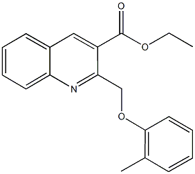 ethyl 2-[(2-methylphenoxy)methyl]-3-quinolinecarboxylate 구조식 이미지