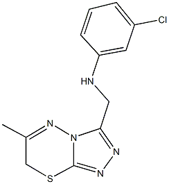 N-(3-chlorophenyl)-N-[(6-methyl-7H-[1,2,4]triazolo[3,4-b][1,3,4]thiadiazin-3-yl)methyl]amine 구조식 이미지