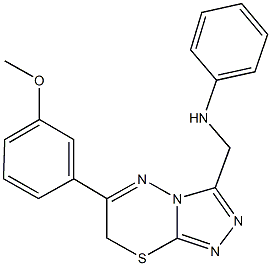 N-{[6-(3-methoxyphenyl)-7H-[1,2,4]triazolo[3,4-b][1,3,4]thiadiazin-3-yl]methyl}aniline Structure