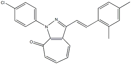 1-(4-chlorophenyl)-3-[2-(2,4-dimethylphenyl)vinyl]cyclohepta[c]pyrazol-8(1H)-one Structure