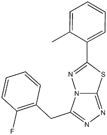 3-(2-fluorobenzyl)-6-(2-methylphenyl)[1,2,4]triazolo[3,4-b][1,3,4]thiadiazole Structure