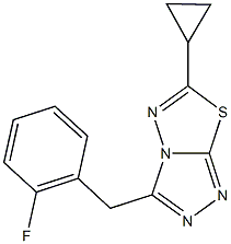 6-cyclopropyl-3-(2-fluorobenzyl)[1,2,4]triazolo[3,4-b][1,3,4]thiadiazole 구조식 이미지