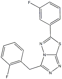 3-(2-fluorobenzyl)-6-(3-fluorophenyl)[1,2,4]triazolo[3,4-b][1,3,4]thiadiazole Structure