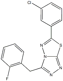 6-(3-chlorophenyl)-3-(2-fluorobenzyl)[1,2,4]triazolo[3,4-b][1,3,4]thiadiazole Structure