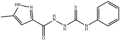 2-[(3-methyl-1H-pyrazol-5-yl)carbonyl]-N-phenylhydrazinecarbothioamide Structure