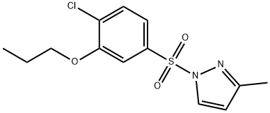 1-[(4-chloro-3-propoxyphenyl)sulfonyl]-3-methyl-1H-pyrazole Structure