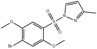 1-[(4-bromo-2,5-dimethoxyphenyl)sulfonyl]-3-methyl-1H-pyrazole Structure