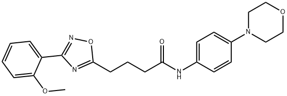 4-[3-(2-methoxyphenyl)-1,2,4-oxadiazol-5-yl]-N-[4-(4-morpholinyl)phenyl]butanamide 구조식 이미지