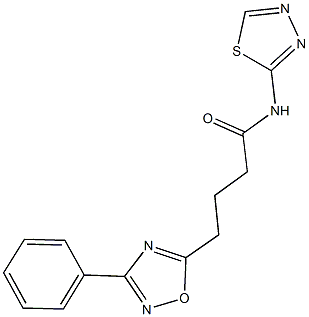 4-(3-phenyl-1,2,4-oxadiazol-5-yl)-N-(1,3,4-thiadiazol-2-yl)butanamide Structure