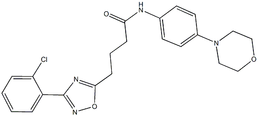 4-[3-(2-chlorophenyl)-1,2,4-oxadiazol-5-yl]-N-[4-(4-morpholinyl)phenyl]butanamide Structure