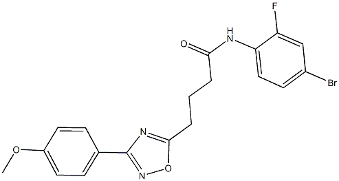 N-(4-bromo-2-fluorophenyl)-4-[3-(4-methoxyphenyl)-1,2,4-oxadiazol-5-yl]butanamide Structure