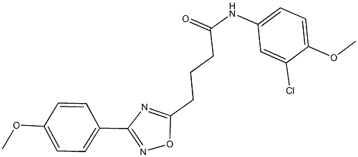 N-(3-chloro-4-methoxyphenyl)-4-[3-(4-methoxyphenyl)-1,2,4-oxadiazol-5-yl]butanamide Structure