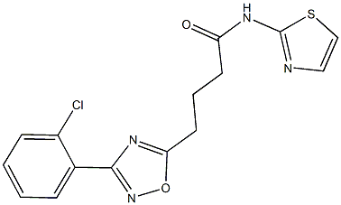 4-[3-(2-chlorophenyl)-1,2,4-oxadiazol-5-yl]-N-(1,3-thiazol-2-yl)butanamide Structure