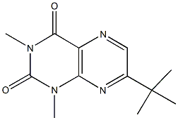 7-tert-butyl-1,3-dimethyl-2,4(1H,3H)-pteridinedione 구조식 이미지