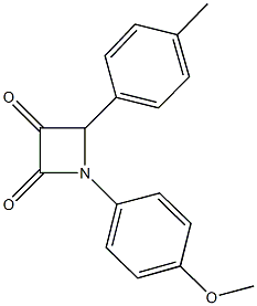 1-(4-methoxyphenyl)-4-(4-methylphenyl)-2,3-azetidinedione 구조식 이미지