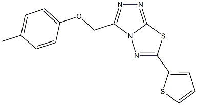 4-methylphenyl [6-(2-thienyl)[1,2,4]triazolo[3,4-b][1,3,4]thiadiazol-3-yl]methyl ether 구조식 이미지