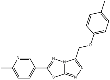 4-methylphenyl [6-(6-methyl-3-pyridinyl)[1,2,4]triazolo[3,4-b][1,3,4]thiadiazol-3-yl]methyl ether Structure