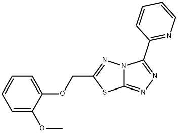 6-[(2-methoxyphenoxy)methyl]-3-(2-pyridinyl)[1,2,4]triazolo[3,4-b][1,3,4]thiadiazole 구조식 이미지