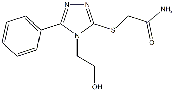 2-{[4-(2-hydroxyethyl)-5-phenyl-4H-1,2,4-triazol-3-yl]sulfanyl}acetamide 구조식 이미지