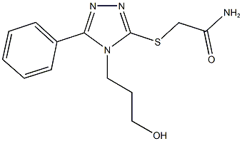 2-{[4-(3-hydroxypropyl)-5-phenyl-4H-1,2,4-triazol-3-yl]sulfanyl}acetamide Structure