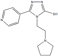 5-(4-pyridinyl)-4-[2-(1-pyrrolidinyl)ethyl]-4H-1,2,4-triazol-3-yl hydrosulfide 구조식 이미지