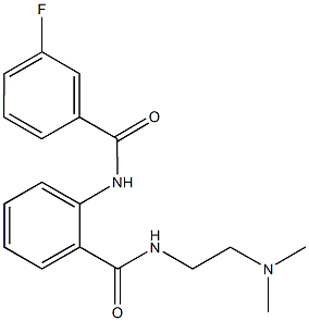 N-[2-(dimethylamino)ethyl]-2-[(3-fluorobenzoyl)amino]benzamide 구조식 이미지