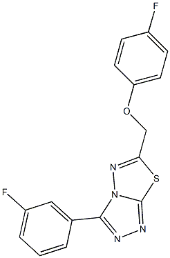 6-[(4-fluorophenoxy)methyl]-3-(3-fluorophenyl)[1,2,4]triazolo[3,4-b][1,3,4]thiadiazole Structure