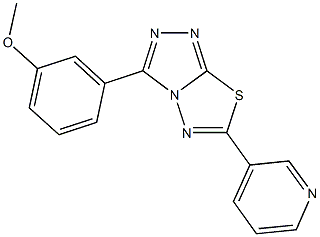 methyl 3-[6-(3-pyridinyl)[1,2,4]triazolo[3,4-b][1,3,4]thiadiazol-3-yl]phenyl ether Structure