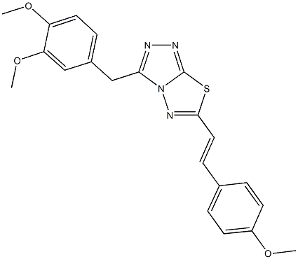 3-(3,4-dimethoxybenzyl)-6-[2-(4-methoxyphenyl)vinyl][1,2,4]triazolo[3,4-b][1,3,4]thiadiazole Structure