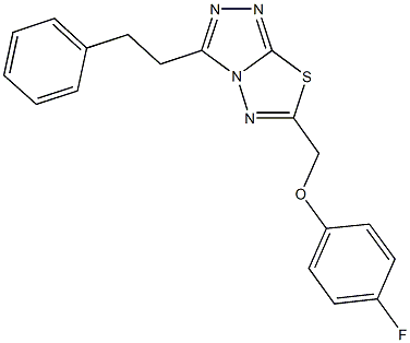 6-[(4-fluorophenoxy)methyl]-3-(2-phenylethyl)[1,2,4]triazolo[3,4-b][1,3,4]thiadiazole Structure