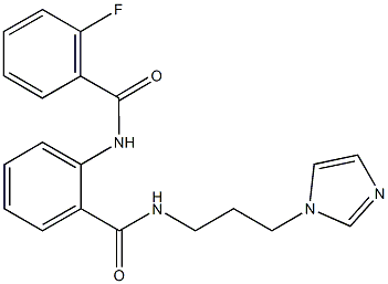 2-[(2-fluorobenzoyl)amino]-N-[3-(1H-imidazol-1-yl)propyl]benzamide Structure