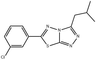 6-(3-chlorophenyl)-3-isobutyl[1,2,4]triazolo[3,4-b][1,3,4]thiadiazole Structure