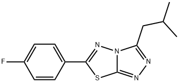 6-(4-fluorophenyl)-3-isobutyl[1,2,4]triazolo[3,4-b][1,3,4]thiadiazole 구조식 이미지