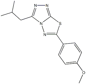 4-(3-isobutyl[1,2,4]triazolo[3,4-b][1,3,4]thiadiazol-6-yl)phenyl methyl ether Structure