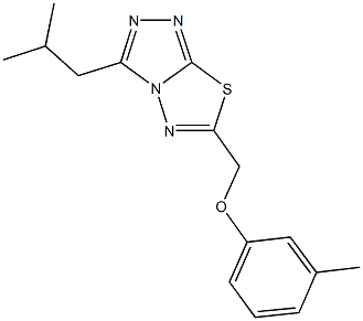 (3-isobutyl[1,2,4]triazolo[3,4-b][1,3,4]thiadiazol-6-yl)methyl 3-methylphenyl ether 구조식 이미지