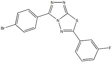 3-(4-bromophenyl)-6-(3-fluorophenyl)[1,2,4]triazolo[3,4-b][1,3,4]thiadiazole Structure