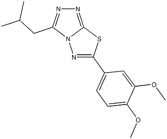 6-(3,4-dimethoxyphenyl)-3-isobutyl[1,2,4]triazolo[3,4-b][1,3,4]thiadiazole 구조식 이미지