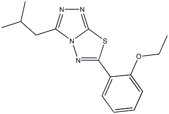 ethyl 2-(3-isobutyl[1,2,4]triazolo[3,4-b][1,3,4]thiadiazol-6-yl)phenyl ether Structure