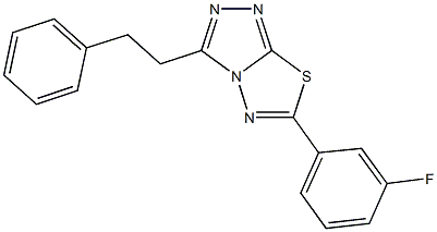 6-(3-fluorophenyl)-3-(2-phenylethyl)[1,2,4]triazolo[3,4-b][1,3,4]thiadiazole Structure