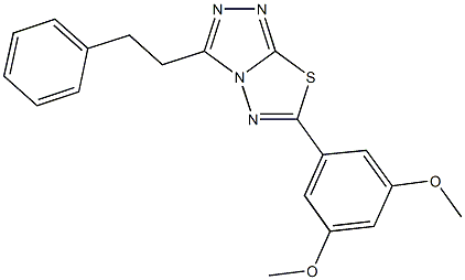 6-(3,5-dimethoxyphenyl)-3-(2-phenylethyl)[1,2,4]triazolo[3,4-b][1,3,4]thiadiazole 구조식 이미지