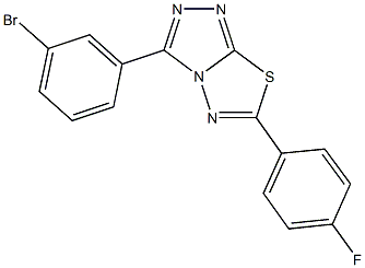 3-(3-bromophenyl)-6-(4-fluorophenyl)[1,2,4]triazolo[3,4-b][1,3,4]thiadiazole 구조식 이미지