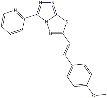 6-[2-(4-methoxyphenyl)vinyl]-3-(2-pyridinyl)[1,2,4]triazolo[3,4-b][1,3,4]thiadiazole Structure