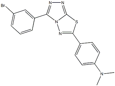 N-{4-[3-(3-bromophenyl)[1,2,4]triazolo[3,4-b][1,3,4]thiadiazol-6-yl]phenyl}-N,N-dimethylamine Structure