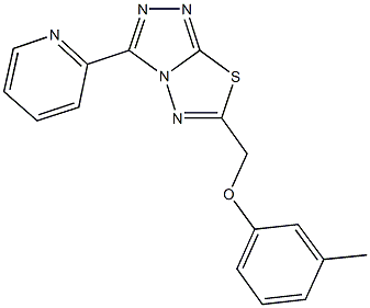 6-[(3-methylphenoxy)methyl]-3-(2-pyridinyl)[1,2,4]triazolo[3,4-b][1,3,4]thiadiazole 구조식 이미지