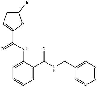 5-bromo-N-(2-{[(3-pyridinylmethyl)amino]carbonyl}phenyl)-2-furamide Structure