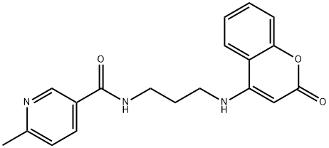 6-methyl-N-{3-[(2-oxo-2H-chromen-4-yl)amino]propyl}nicotinamide Structure