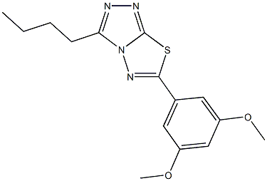 3-butyl-6-(3,5-dimethoxyphenyl)[1,2,4]triazolo[3,4-b][1,3,4]thiadiazole Structure