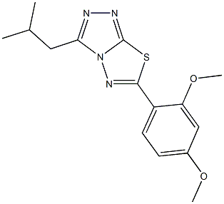 6-(2,4-dimethoxyphenyl)-3-isobutyl[1,2,4]triazolo[3,4-b][1,3,4]thiadiazole Structure